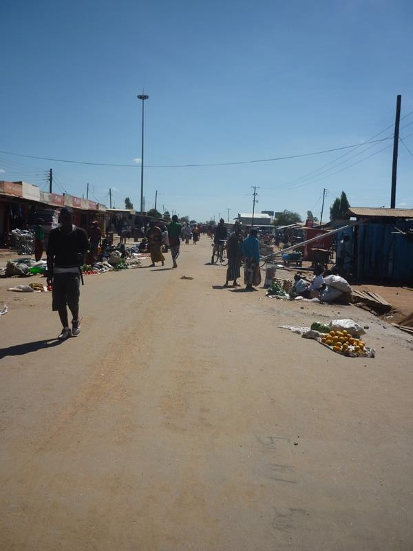 On our way into the market