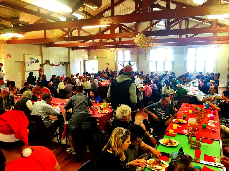 Festive fun at the homeless Christmas dinner