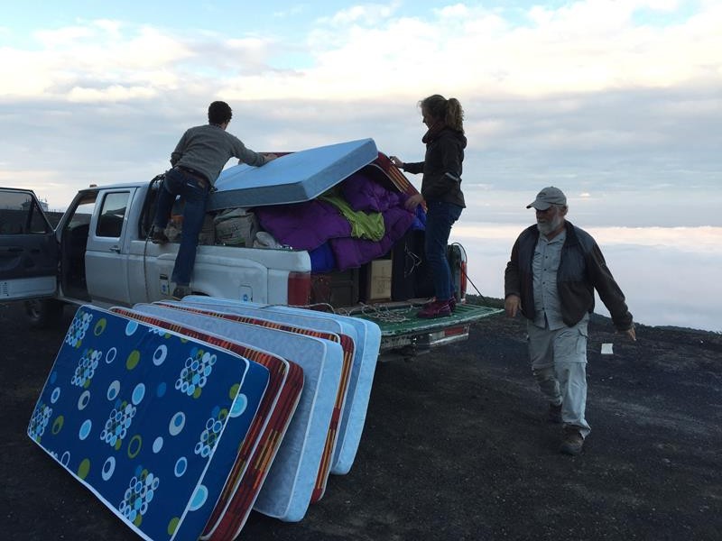 Loading the truck for the journey back to the farm