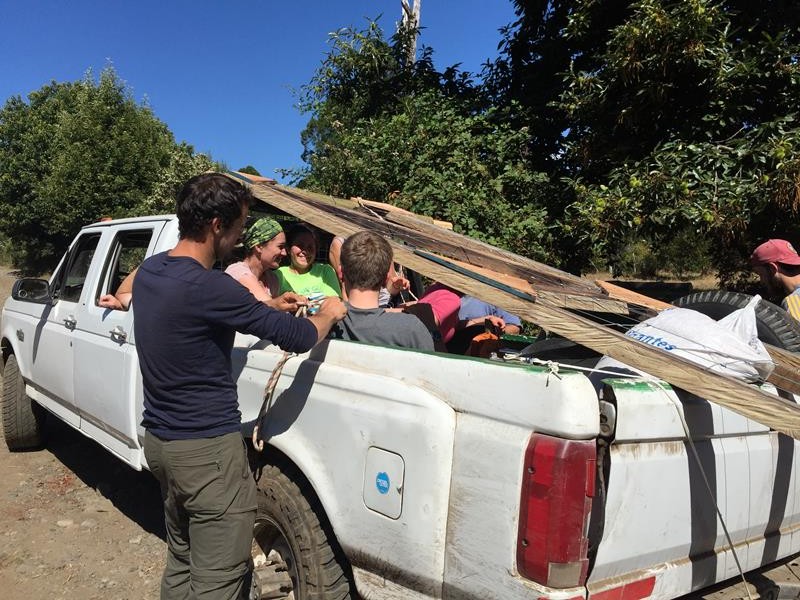 We spent a lot of time hauling wood and other items around in the back of the truck!