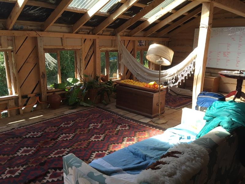 The living room in the barn