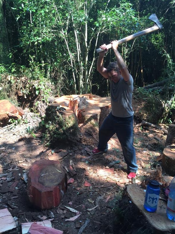 Wood-chopping was definitely my favourite task