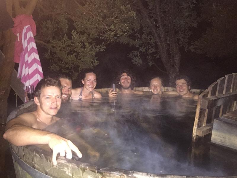 Midnight hot-tub session!